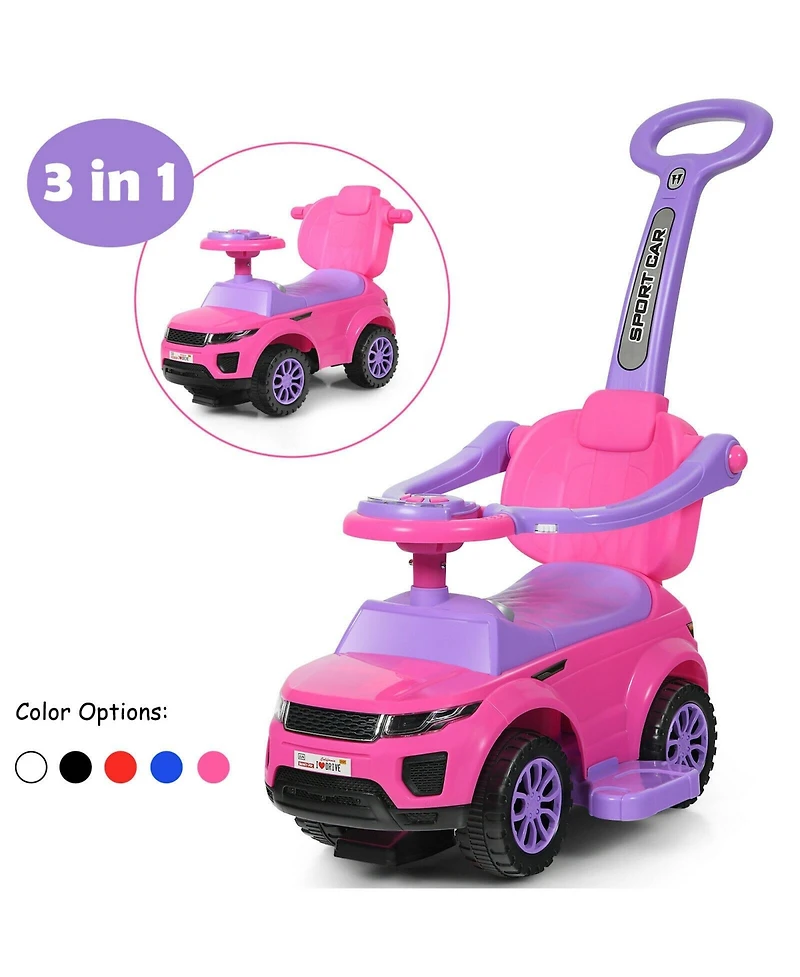 3 1 Ride on Push Car Toddler Stroller Sliding with Music