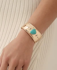 Ettika Turquoise Solstice Thick Cuff Bracelet