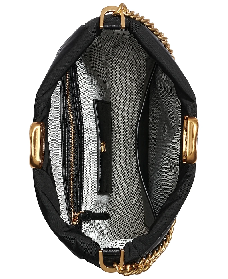 Donna Karan New York Crepe Nylon Small Crossbody with Chain Strap