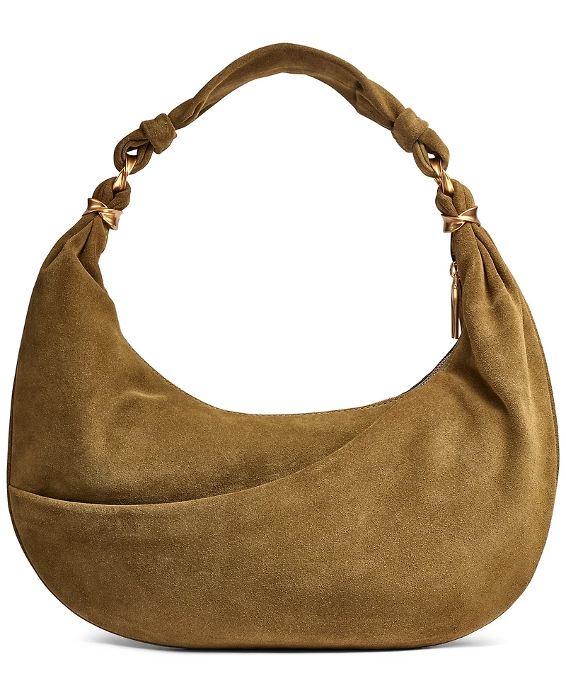 Donna Karan New York Gabardine Suede Shoulder Bag