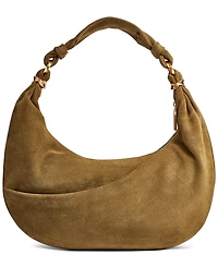 Donna Karan New York Gabardine Suede Shoulder Bag