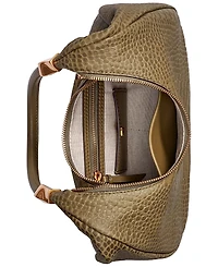 Donna Karan New York Quogue Embossed Croco Leather Small Hobo Shoulder Bag