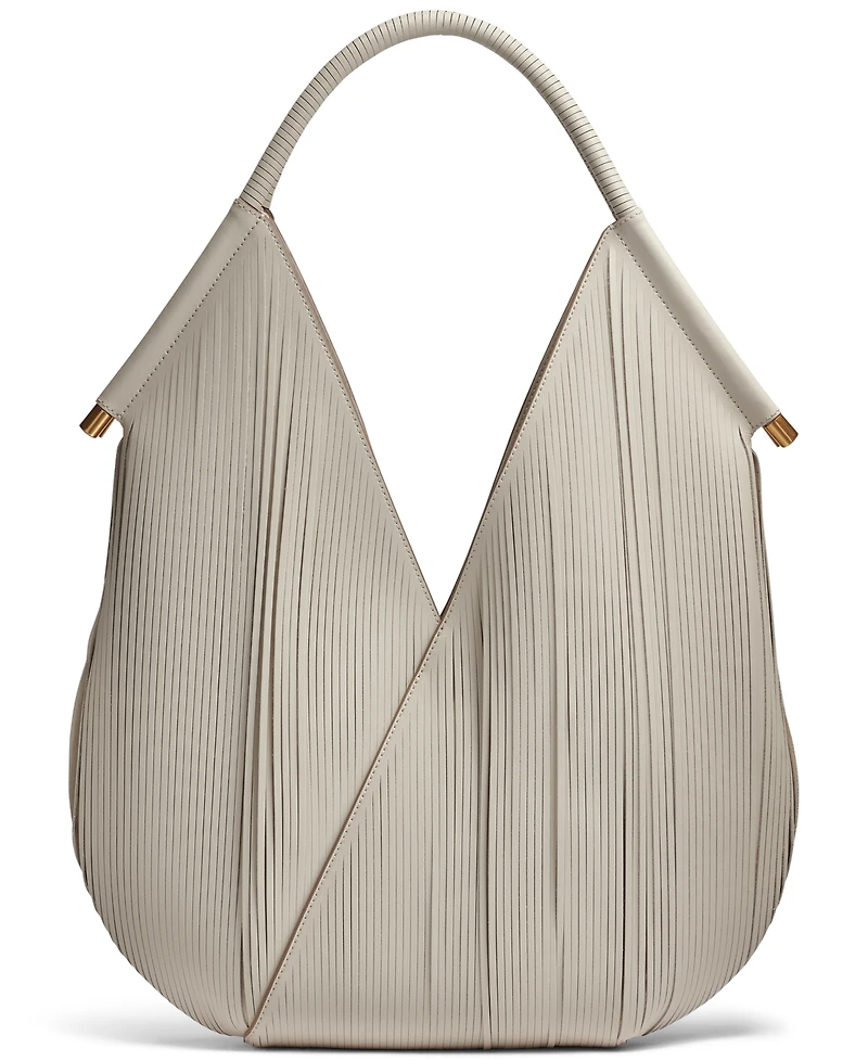 Donna Karan New York Baldwin Large Laser-cut Shoulder with Leather Wrapped Rounded Handle