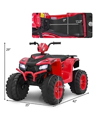 24V Kids Ride-On Electric Atv with Wireless Connection for Toddlers 3-8 Years Old