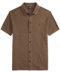Polo Ralph Lauren Men's Textured Cotton-Linen Shirt Sweater