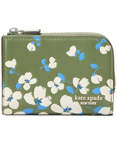 Kate Spade New York Devin Painterly Bouquet Small Leather Wallet