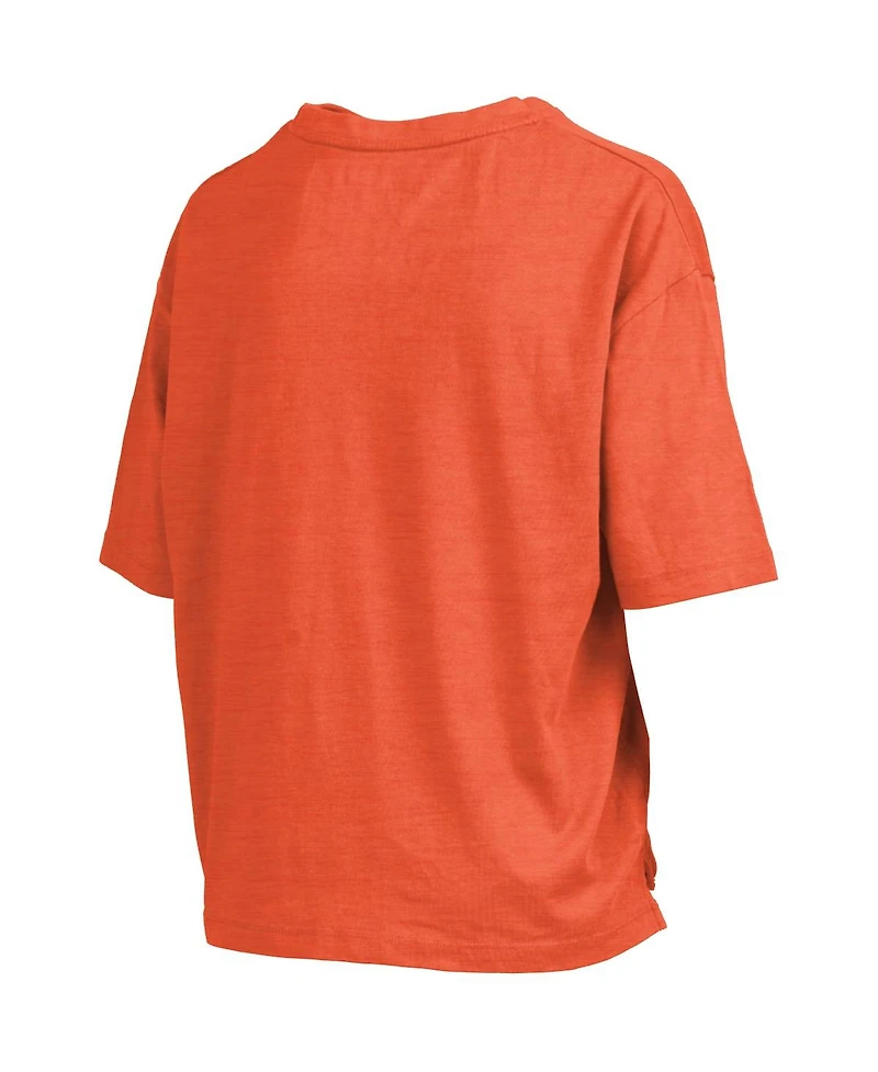 Pressbox Women's Orange Florida Gators 2025 Ncaa Men's Basketball National Champions World Ball Motley Crew Oversized Slub T-Shirt