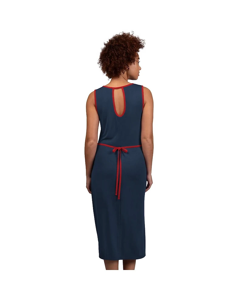 G-iii 4Her by Carl Banks Women's Navy Atlanta Braves Center Field Maxi Dress