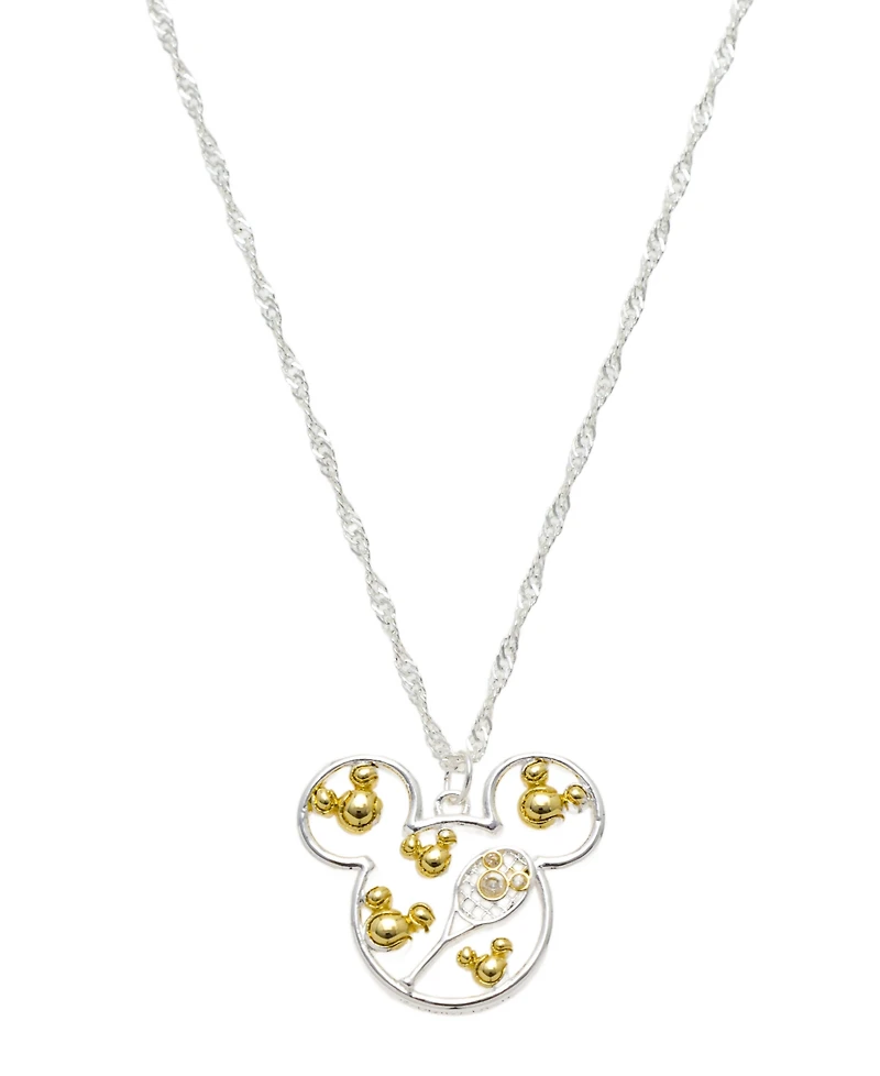 Disney Mickey Mouse Cubic Zirconia Tennis Pendant Necklace