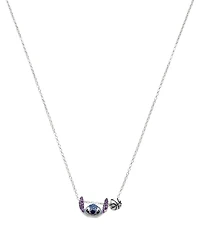 Disney Cubic Zirconia Stitch Basketball Charm Necklace