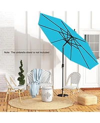 Gymax 300 Cm Patio Umbrella Heavy Duty Market w/ Tilt Mechanism Crank Handle