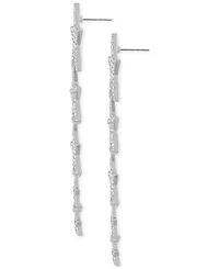 Guess Silver-Tone Pave Star Statement Earrings