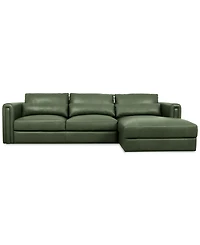Touville 2-Pc. Leather Sectional with Chaise, Exclusively at Macy's