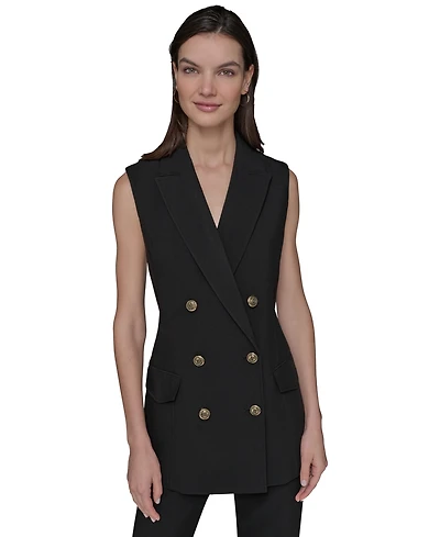 Karl Lagerfeld Paris Women's Double-Breasted Vest