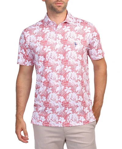 Tailorbyrd Men's Tropical Hibiscus Performance Polo