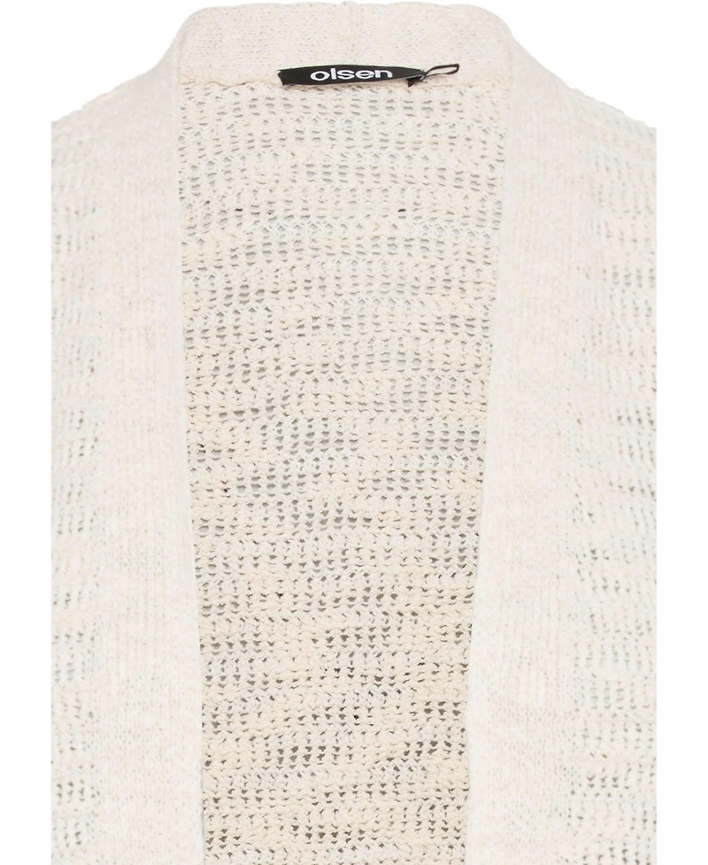 Olsen Women's Longline Fringe Trim Vest