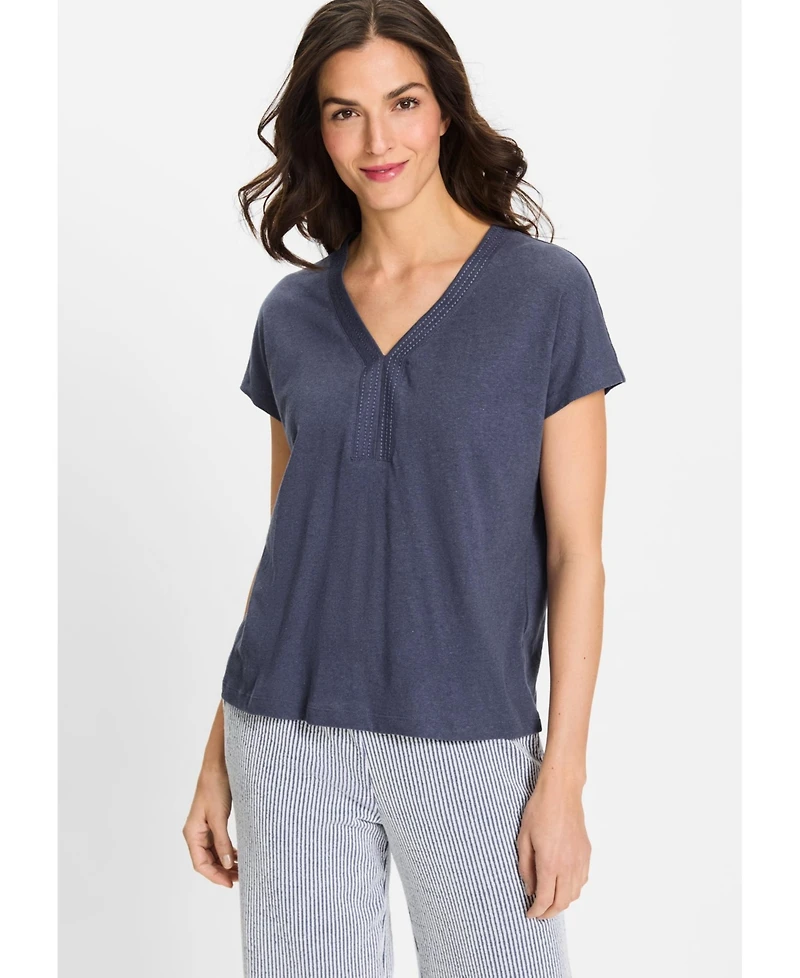 Olsen Women's Solid Short Sleeve T-Shirt
