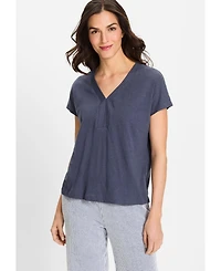 Olsen Women's Solid Short Sleeve T-Shirt