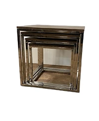 Set Of 4 Modern Rustic Nesting Accent Tables