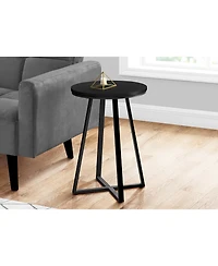 Mid-Century Round End Table with Tapered Legs
