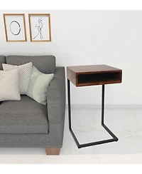 Solid Wood Square End Table – Minimalist Side Table with Sturdy Build for Home Spaces