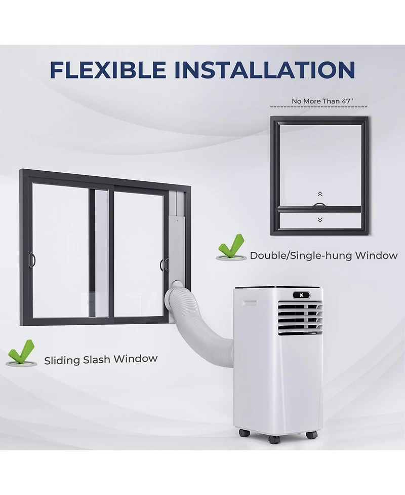 10000 Btu 4-in-1 Portable Air Conditioner for Rooms up to 350 sq.ft