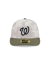 New Era Men's Light Beige/Olive Washington Nationals 2025 Armed Forces Day Low Profile 59FIFTY Fitted Hat