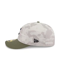 New Era Men's Light Beige/Olive Chicago Cubs 2025 Armed Forces Day Low Profile 59FIFTY Fitted Hat