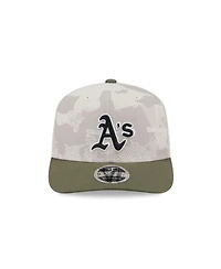 New Era Men's Light Beige/Olive Athletics 2025 Armed Forces Day 9SEVENTY Adjustable Hat