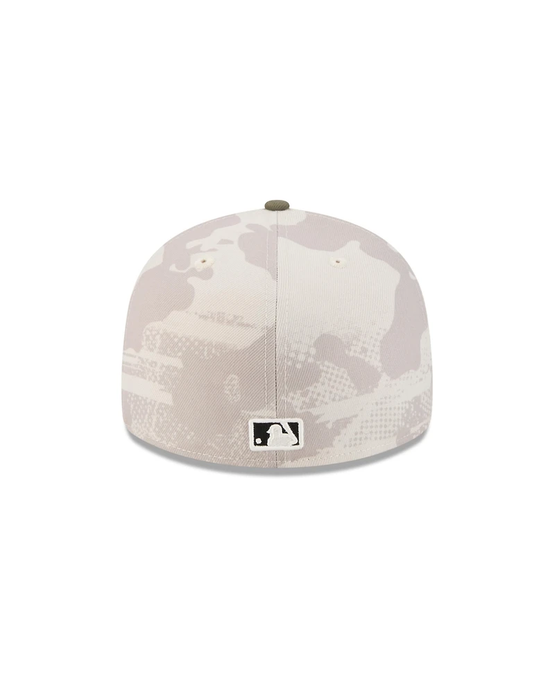 New Era Men's Light Beige/Olive Texas Rangers 2025 Armed Forces Day 59FIFTY Fitted Hat