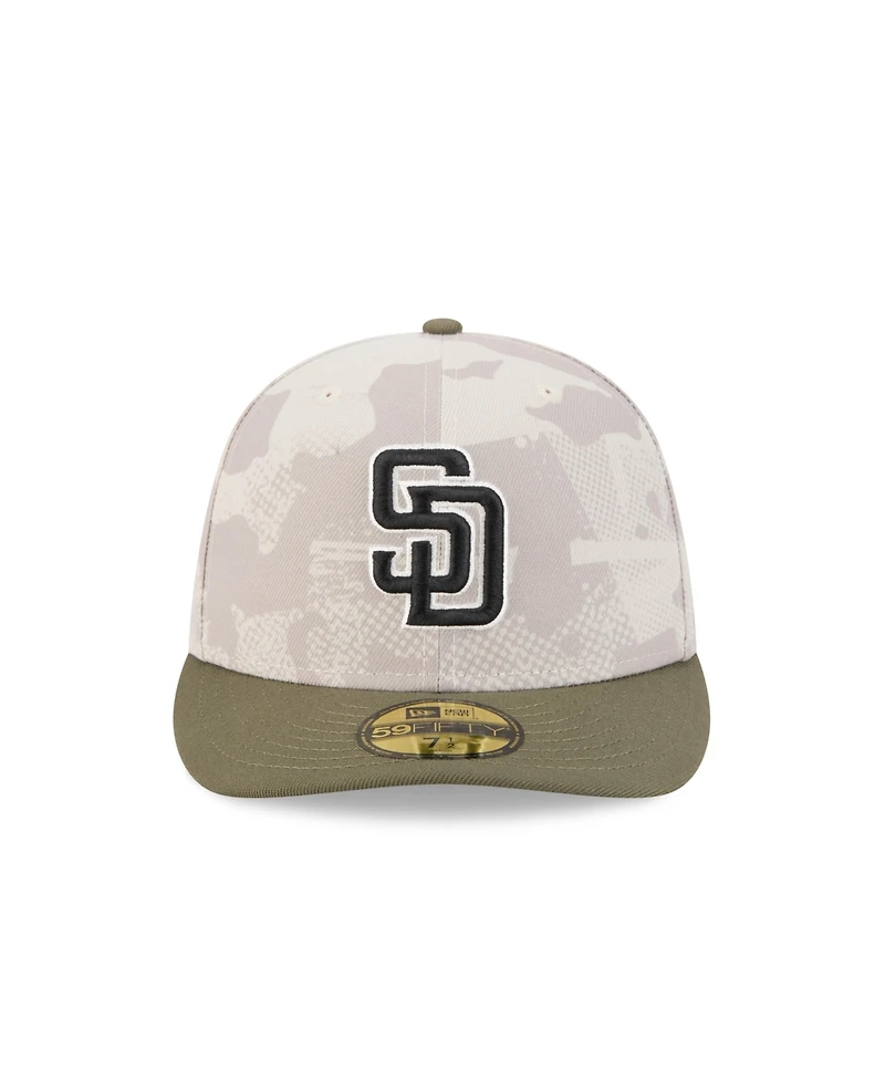 New Era Men's Light Beige/Olive San Diego Padres 2025 Armed Forces Day 59FIFTY Fitted Hat