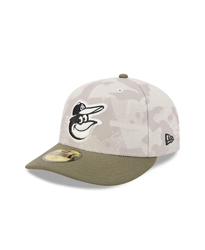 New Era Men's Light Beige/Olive Baltimore Orioles 2025 Armed Forces Day 59FIFTY Fitted Hat