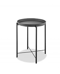 Modern Aluminum Round Accent Table – Perfect for Small Spaces