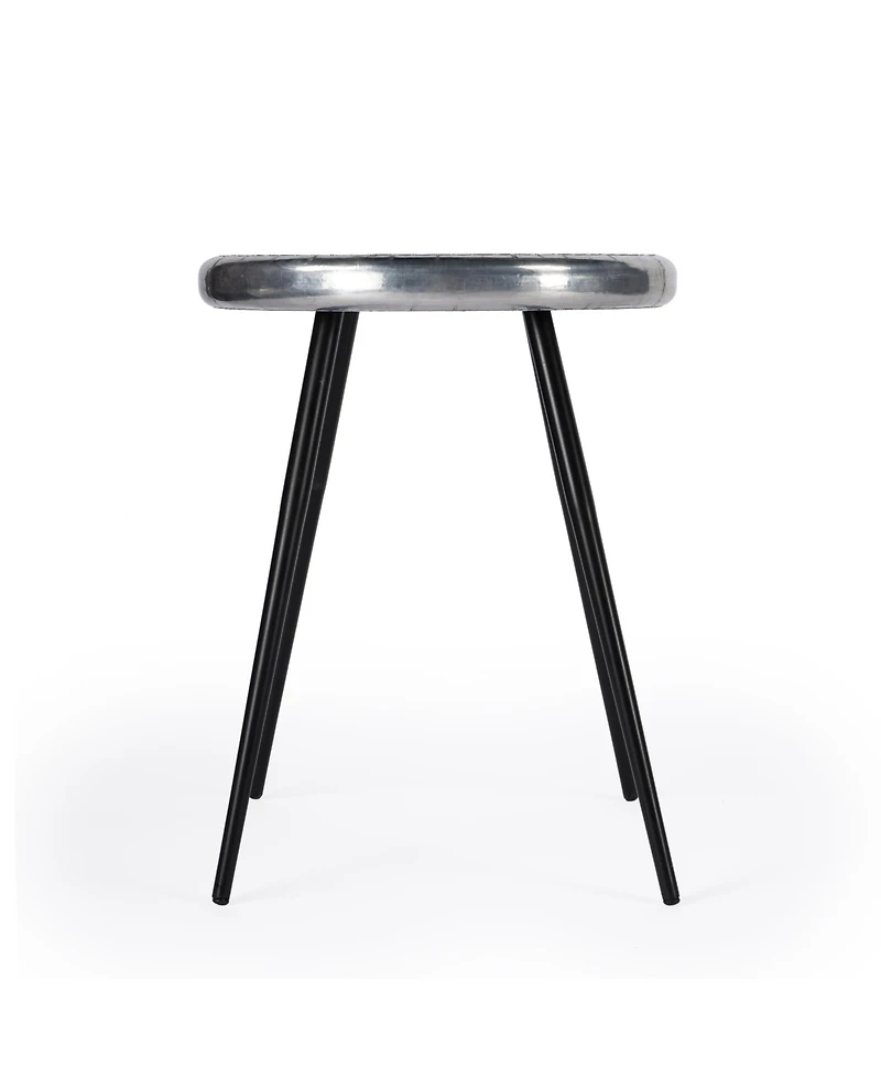 23" Silver Round End Table