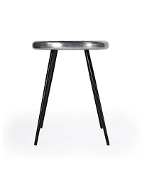 23" Silver Round End Table