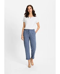 Olsen Women's Lisa Fit Straight Drawstring Pant