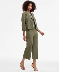 Anne Klein Women's Notched Collar Drapey Cropped Jacket