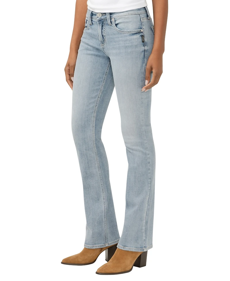 Silver Jeans Co. Women's Suki Mid Rise Curvy Fit Slim Bootcut