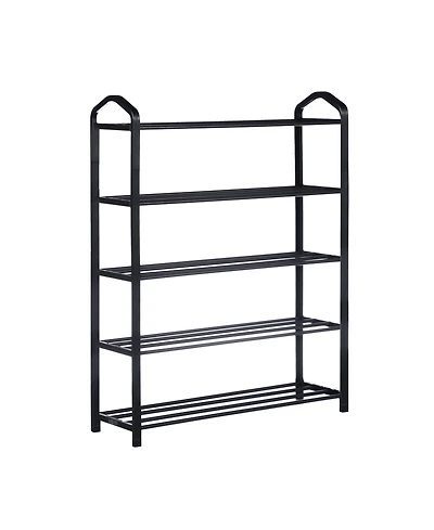 5-Tier Stackable Shoe Rack, 15-Pairs Sturdy Shoe Shelf Storage