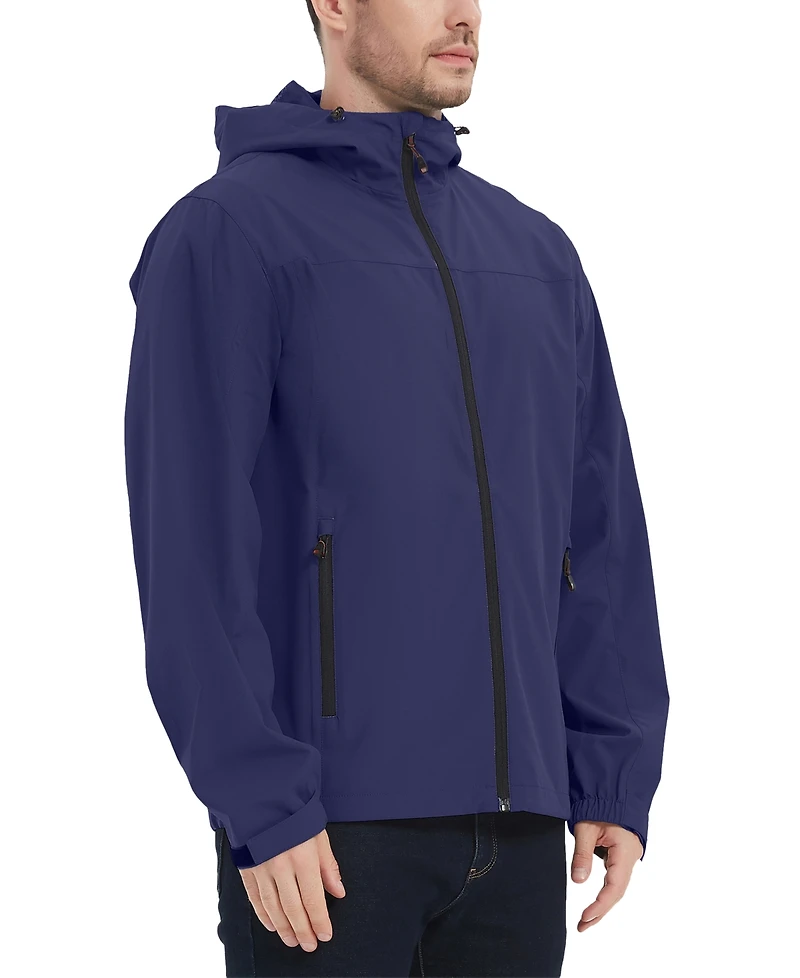 Hawke & Co. Men's All-Season Lightweight Stretch Hooded Rain Jacket