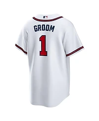 Nike Men's White Atlanta Braves 1 Groom Home Replica Jersey