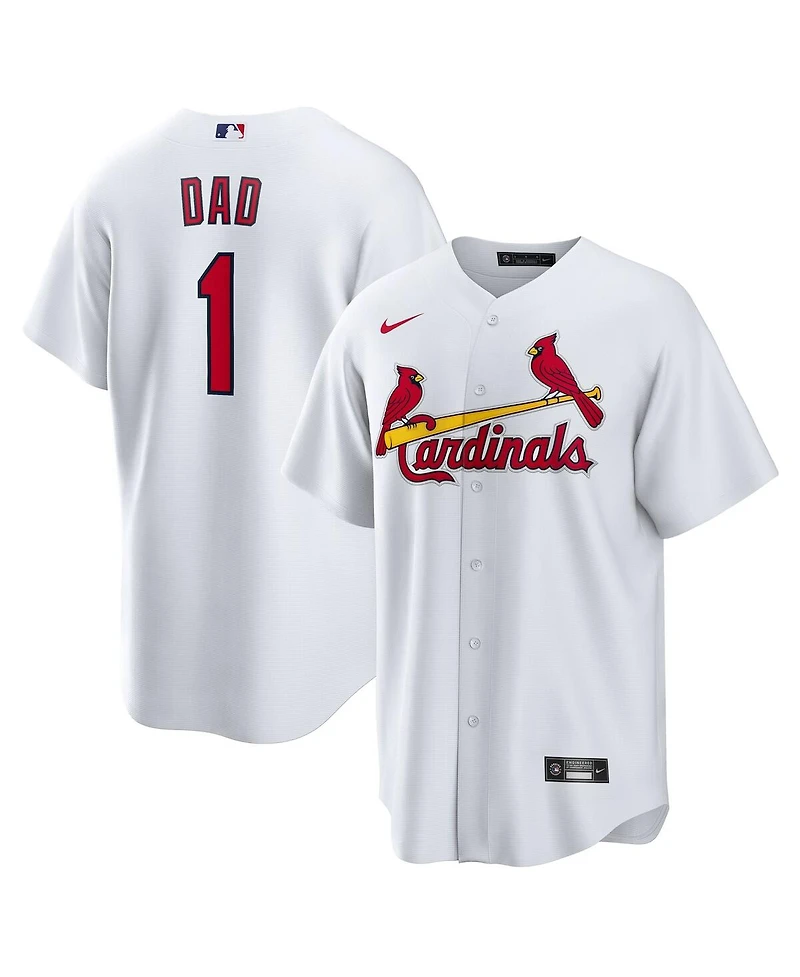 Nike Men's White St. Louis Cardinals 1 Dad Home Replica Jersey