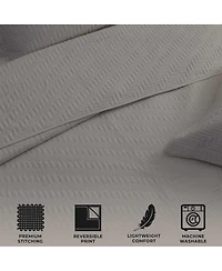 Linery & Co. Microfiber Stitched Quilt Set with Shams