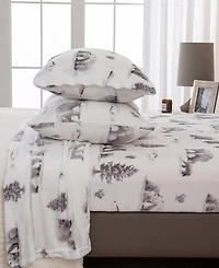 Linery & Co. Ultra-Soft Printed Velvet Plush Sheet Set