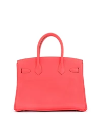 Pre-Owned Hermes Birkin 30 Handbag Pink Clemence with Palladium Hardware