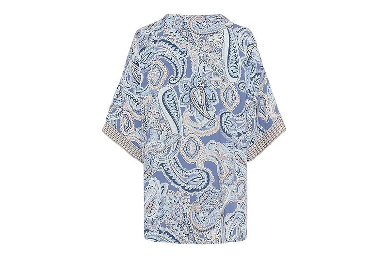 Olsen Women's Paisley Kimono with Embroidered Trim