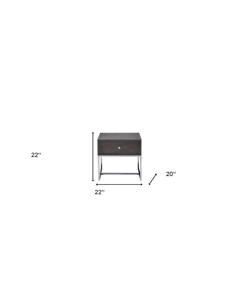 Contemporary End Table with Storage Drawer – Engineered Wood Build