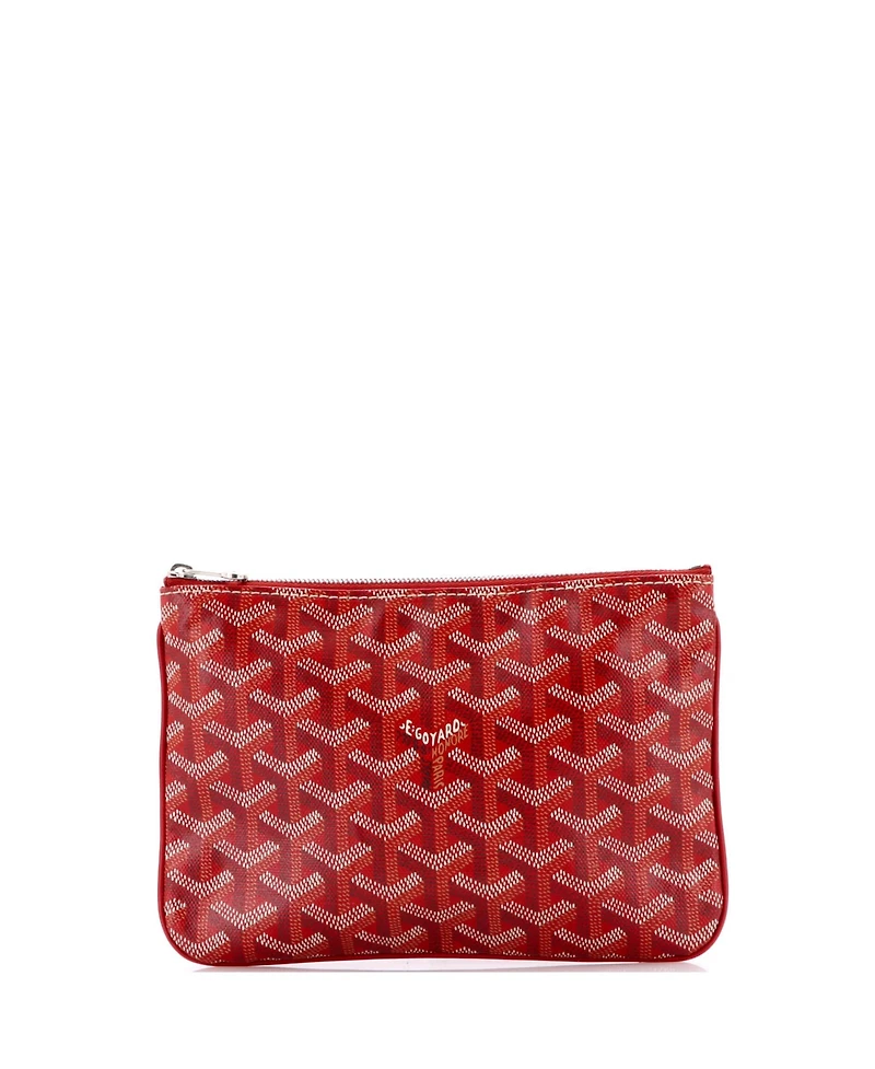 Pre-Owned Goyard Pm Senat Zip Pouch Coated Canvas