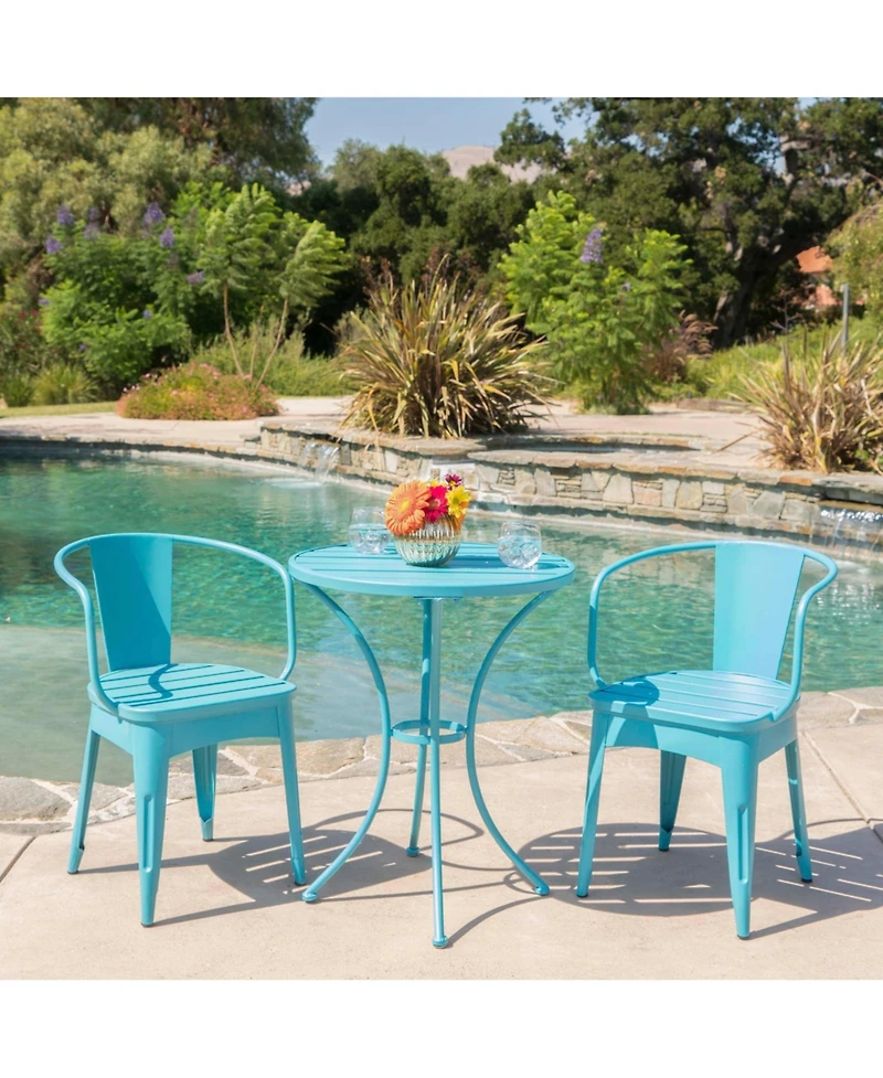 3-Piece Metal Patio Conversation Seating Set