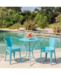 3-Piece Metal Patio Conversation Seating Set